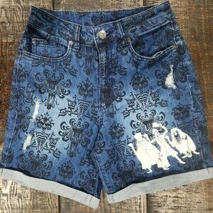 DISNEY Haunted Mansion jean shorts Adult xs EUC